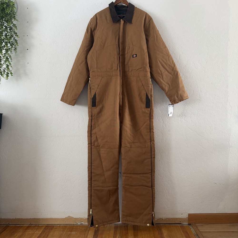 NEW Dickies Duck Insulated Coverall Workwear Uniforms TV239‎ Sz LT Jumpsuit